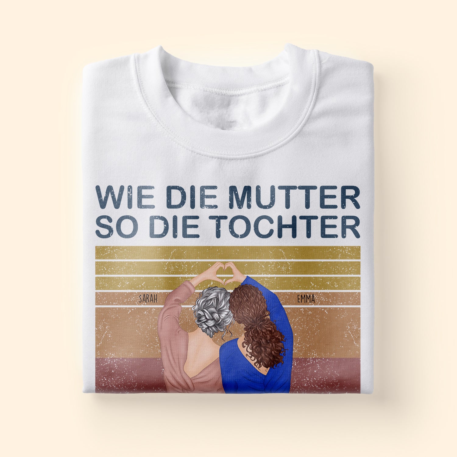 Wie Die Mutter So Die Tochter Oh Scheisse - Personalisierte Geschenke - T-shirt Für Mama