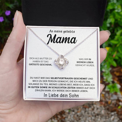 An Meine Geliebte Mama - Ohne Dich Geht's Nicht - Love Knot Halskette