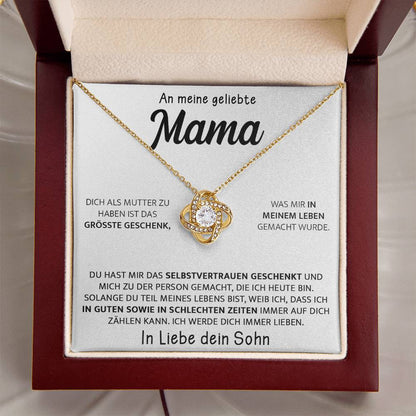 An Meine Geliebte Mama - Ohne Dich Geht's Nicht - Love Knot Halskette