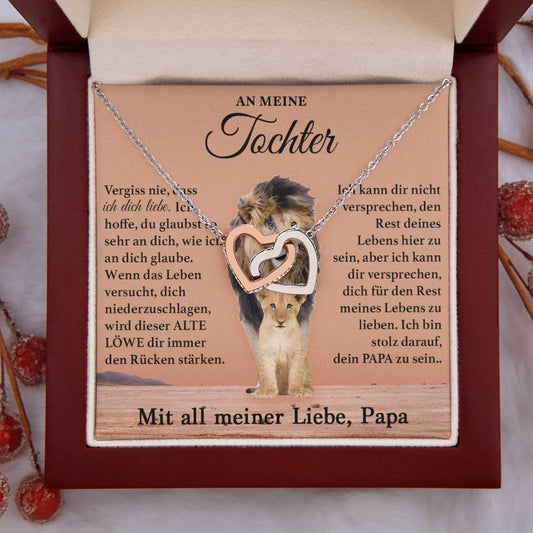 Tochter - Mit All Meiner Liebe, Papa - Interlocking Hearts Halskette