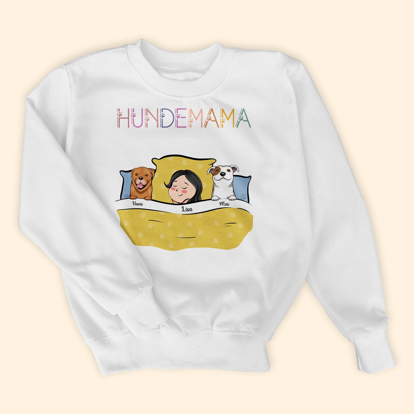 Hundemama - Personalisierte Geschenke - T-Shirt Für Hundeliebhaber - Geschenk Für Mama