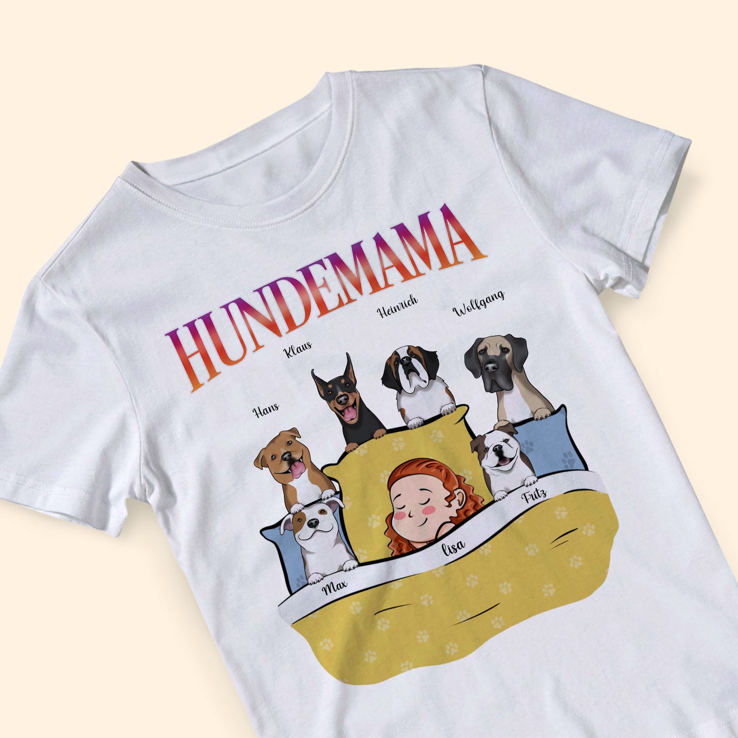 Hundemama - Personalisierte Geschenke - T-shirt Für Hundeliebhaber - Geschenke Für Mama