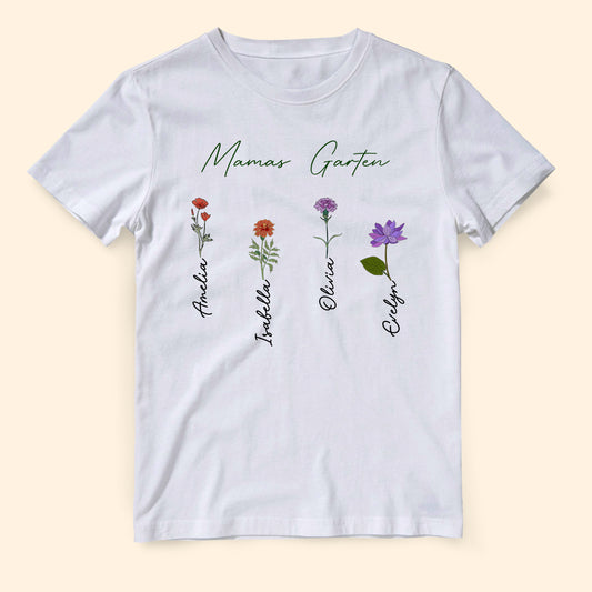 Mamas Garten - Personalisierte Geschenke - T-shirt Für Mama/Oma