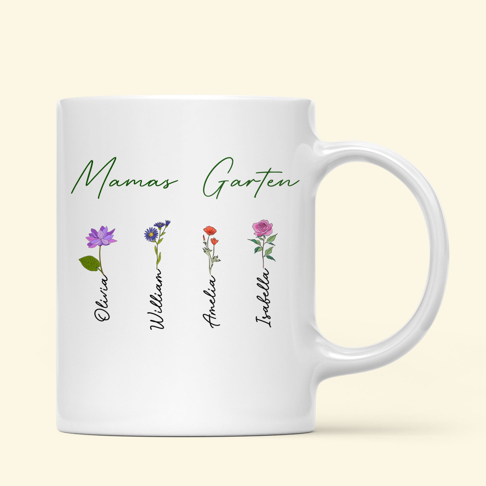 Mamas Garten - Personalisierte Geschenke - Tasse Für Mama/Oma