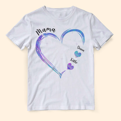 Mamas Herz - Personalisierte Geschenke - T-shirt Für Mama/oma