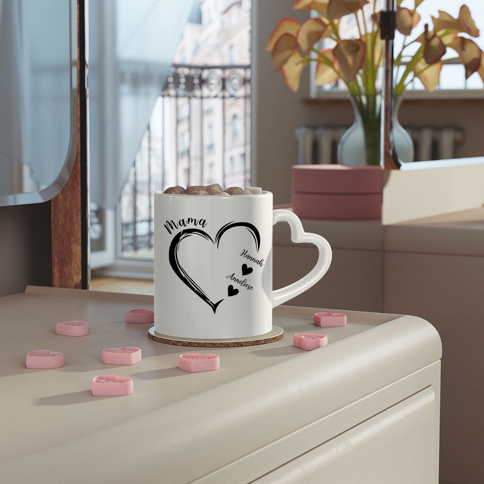 Mamas Herz - Personalisierte Geschenke - Tasse Für Mama