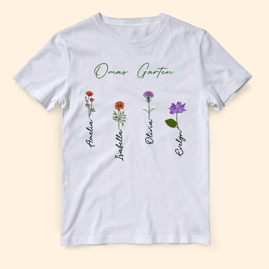 Omas Garten - Personalisierte Geschenke | T-shirt Für Oma/Mama