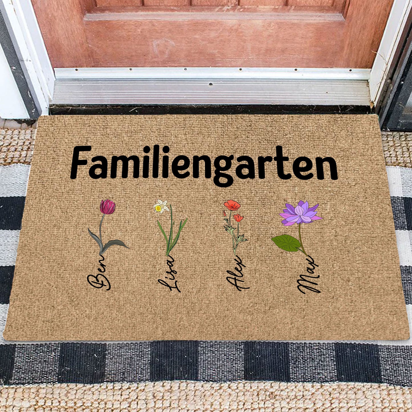 Familiengarten - Personalisierte Fußmatte