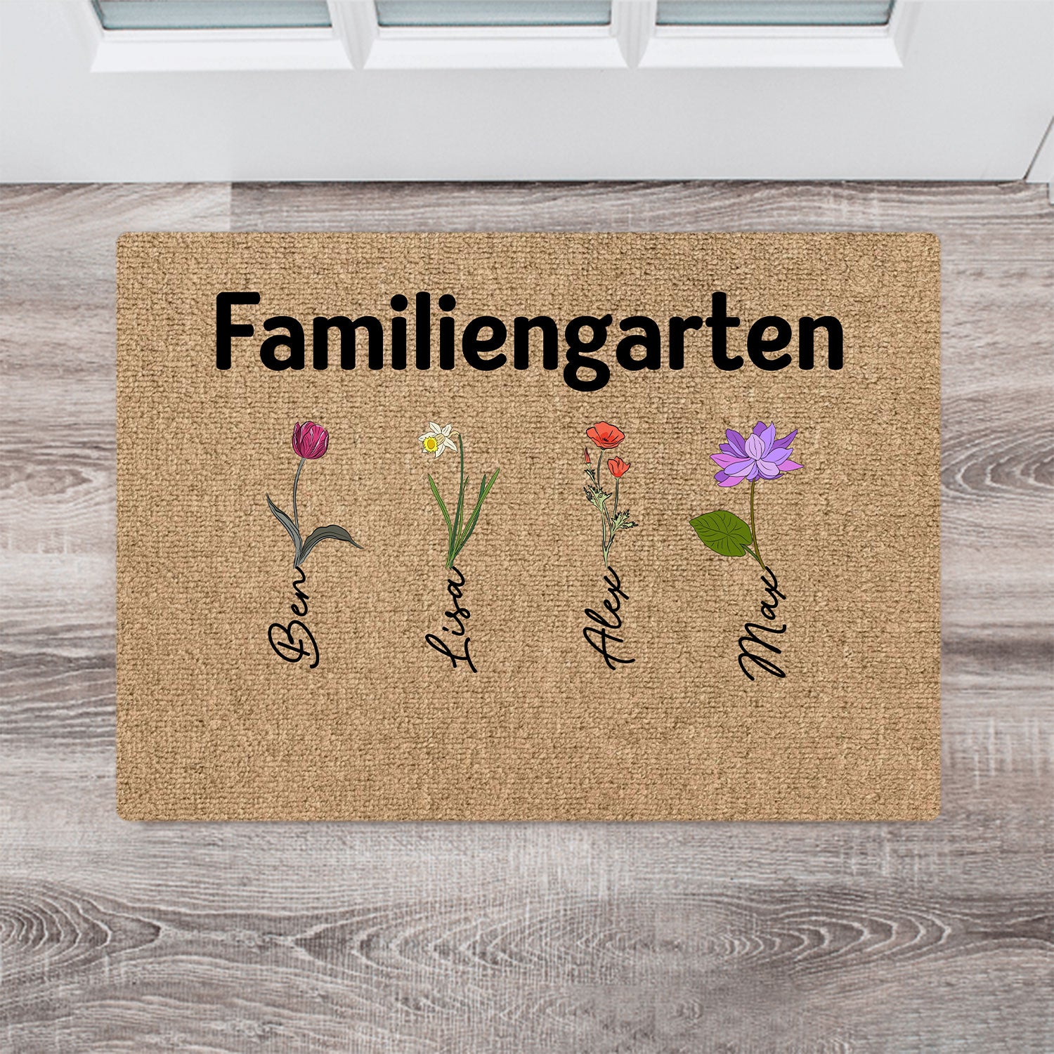 Familiengarten - Personalisierte Fußmatte