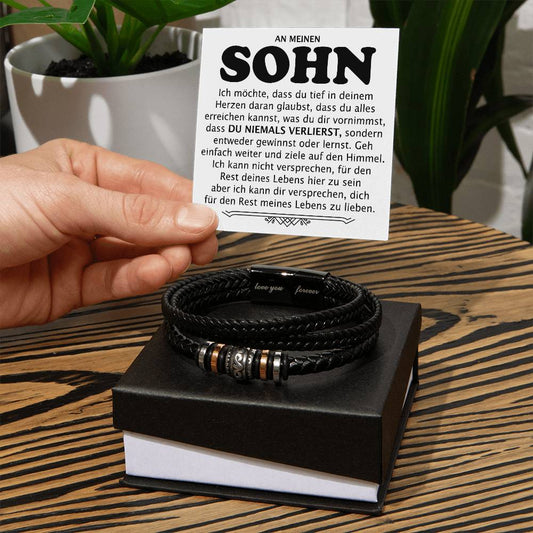 Sohn "Niemals Verlierst" - Liebe dich für immer Armband