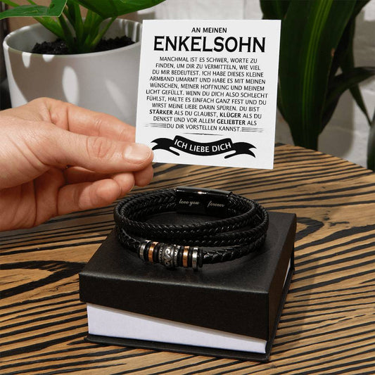 An meinen Enkelsohn "Stärker, Klüger, Geliebter" - Liebe dich für immer Armband