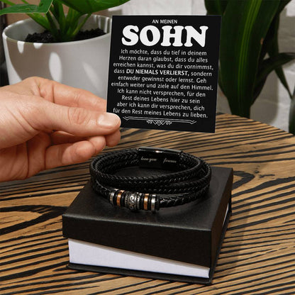 An meinen Sohn "Niemals Verlierst" - Liebe dich für immer Armband