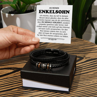 An meinen Enkelsohn "Du Niemals Verlierst" - Liebe dich für immer Armband