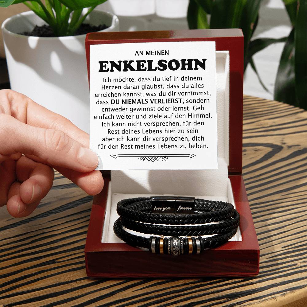 An meinen Enkelsohn "Du Niemals Verlierst" - Liebe dich für immer Armband