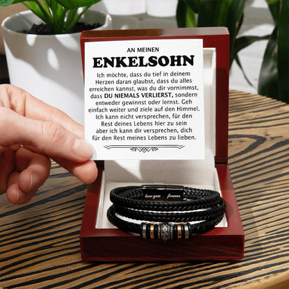 An meinen Enkelsohn "Du Niemals Verlierst" - Liebe dich für immer Armband