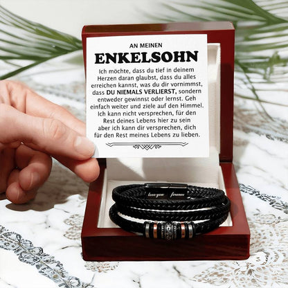 An meinen Enkelsohn "Du Niemals Verlierst" - Liebe dich für immer Armband