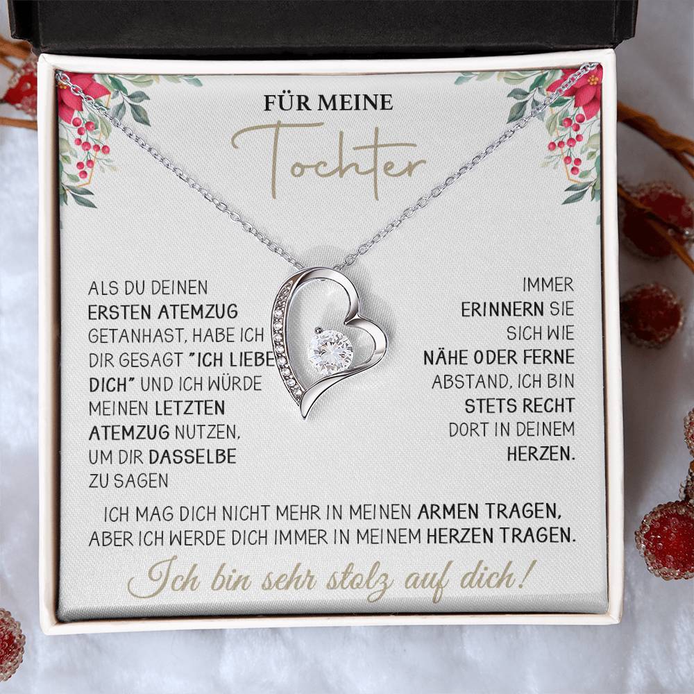 Für Meine Tochter - Als Du Deinen Ersten Atemzug Getanhast - Forever Love Halskette