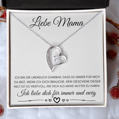 Liebe Mama - Unendlich Dankbar - Forever Love Halskette