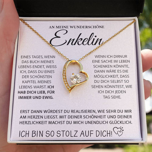 An Meine Wunderschöne Enkelin - Eines Tages, Wenn Das Buch Meines Lebens Endet - Forever Love Halskette