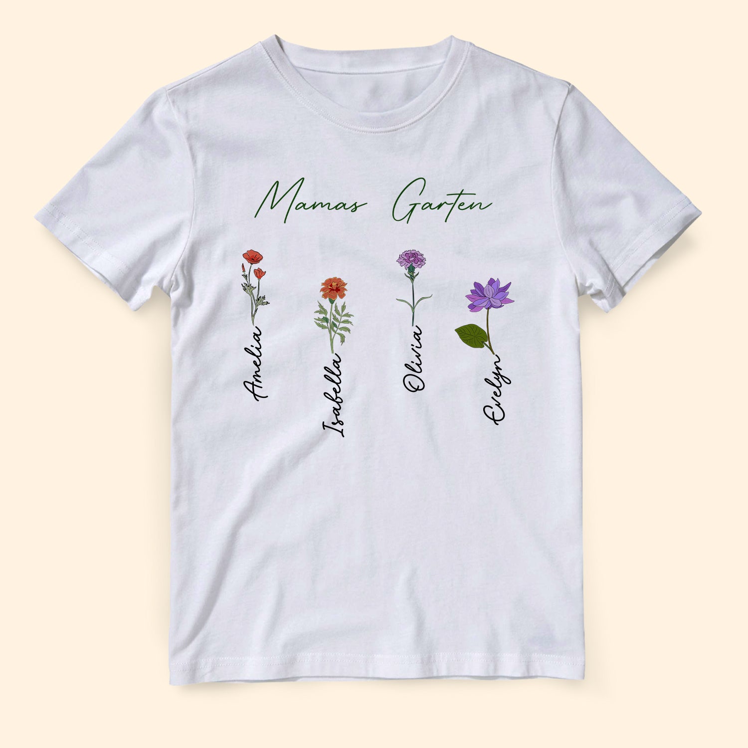 Mamas Garten - Personalisierte Geschenke - T-shirt Für Mama/Oma