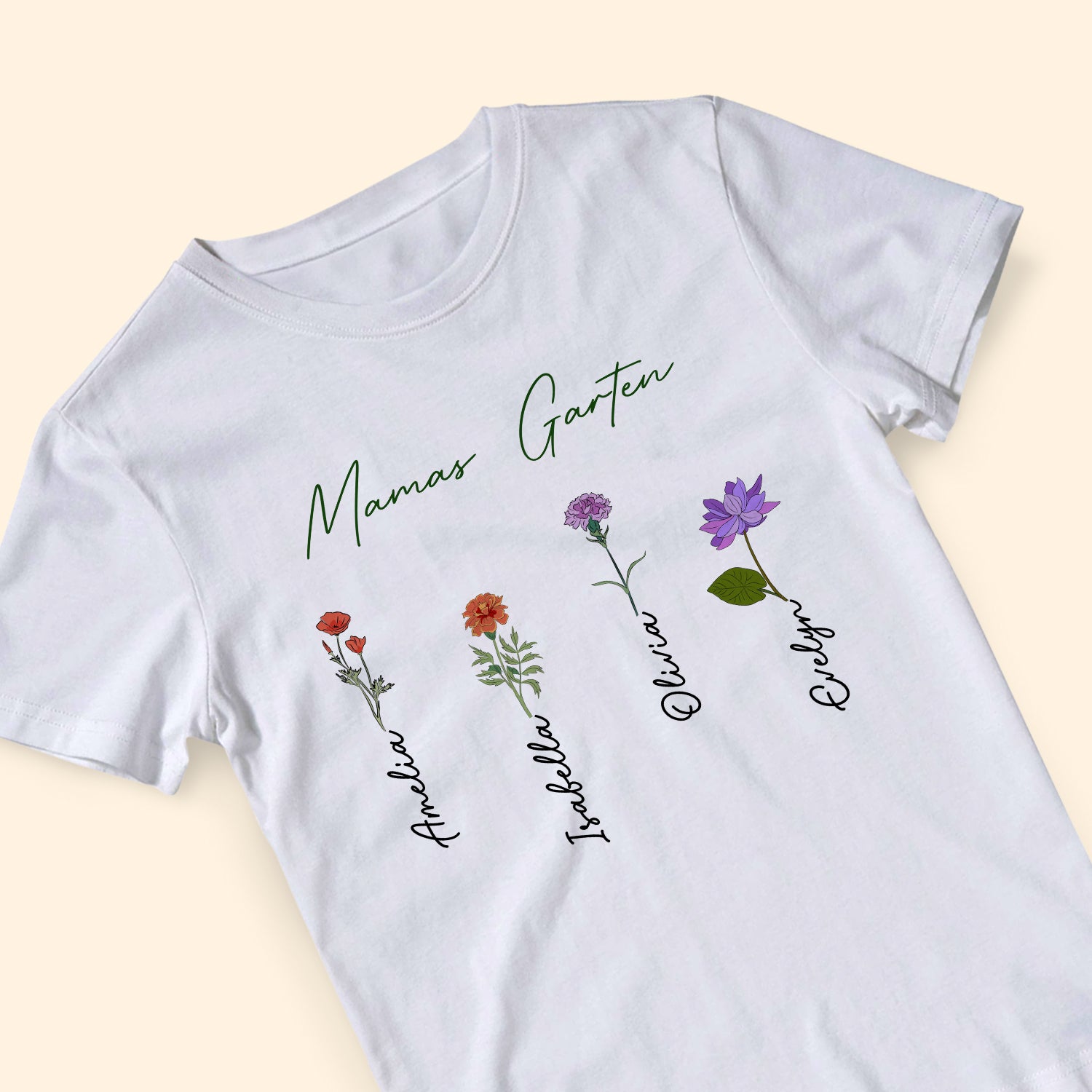 Mamas Garten - Personalisierte Geschenke - T-shirt Für Mama/Oma