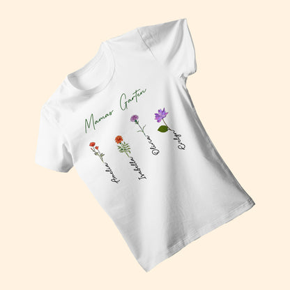 Mamas Garten - Personalisierte Geschenke - T-shirt Für Mama/Oma