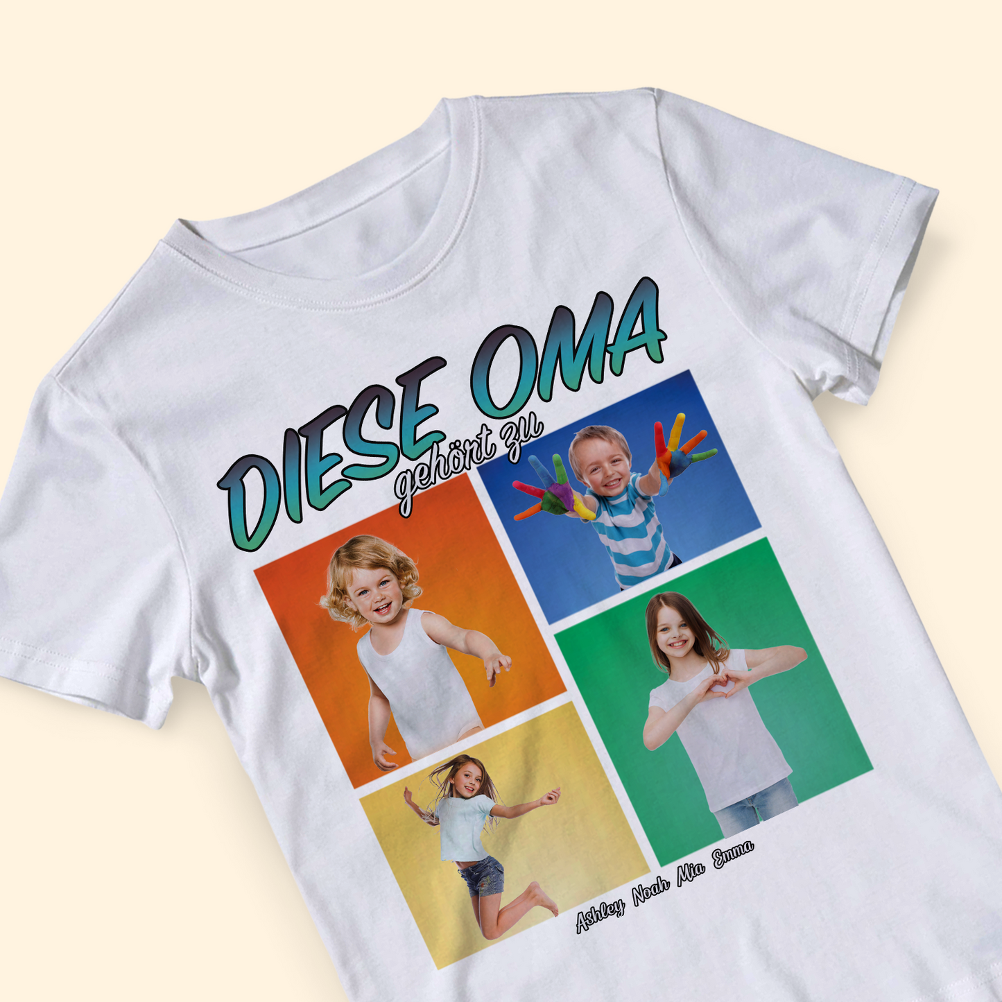 Personalisierte Geschenke Für Oma - Die Beste Mama Gehört Zu - Personalisiertes T-Shirt