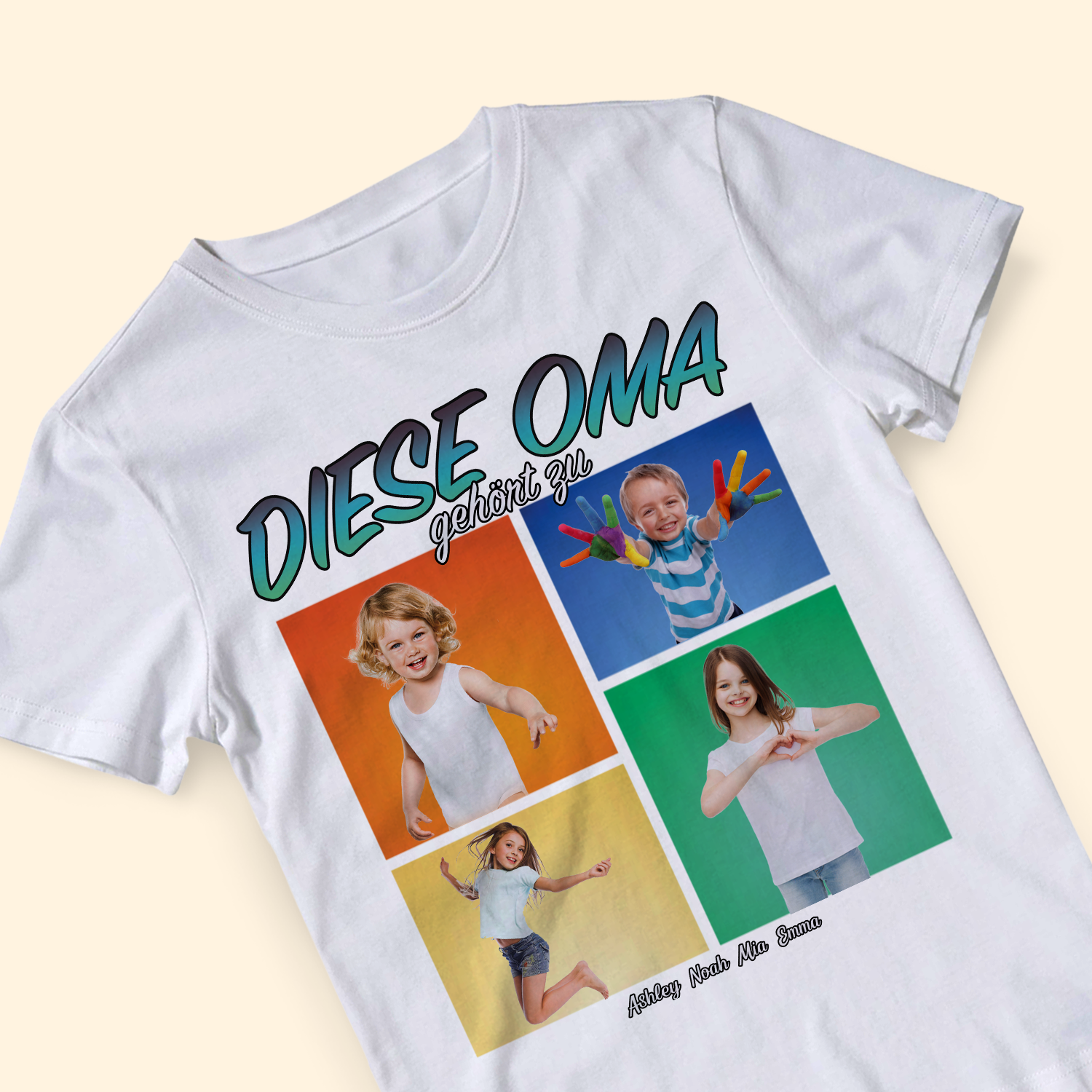 Personalisierte Geschenke Für Oma - Die Beste Mama Gehört Zu - Personalisiertes T-Shirt