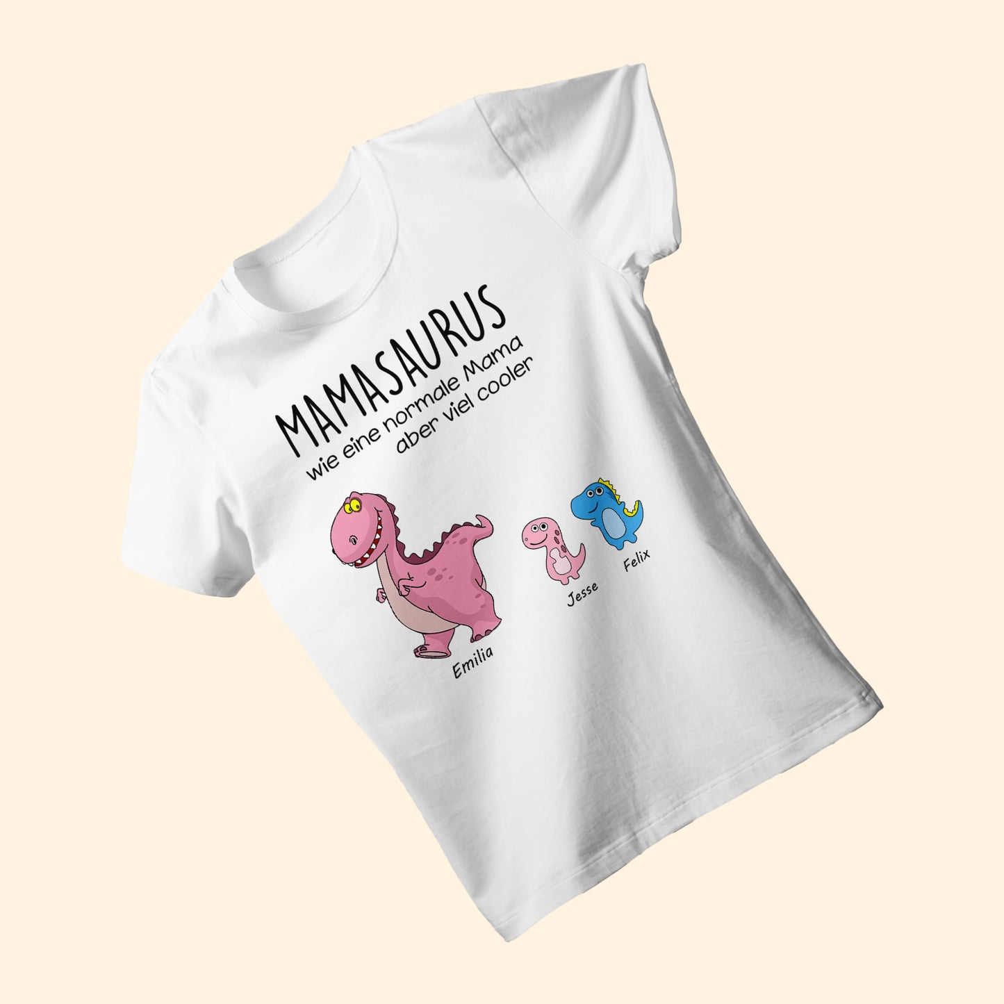 Omasaurus, Mamasaurus - Personalisierte Geschenke - T-shirt Für Oma/mama