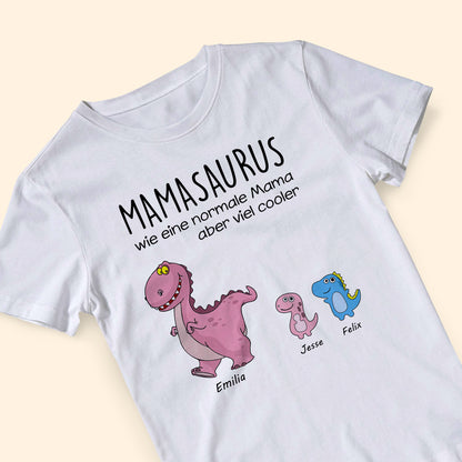 Omasaurus, Mamasaurus - Personalisierte Geschenke - T-shirt Für Oma/mama