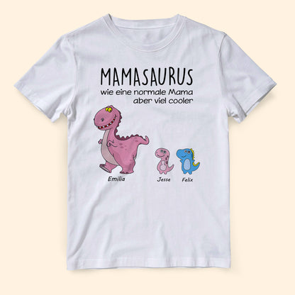 Omasaurus, Mamasaurus - Personalisierte Geschenke - T-shirt Für Oma/mama