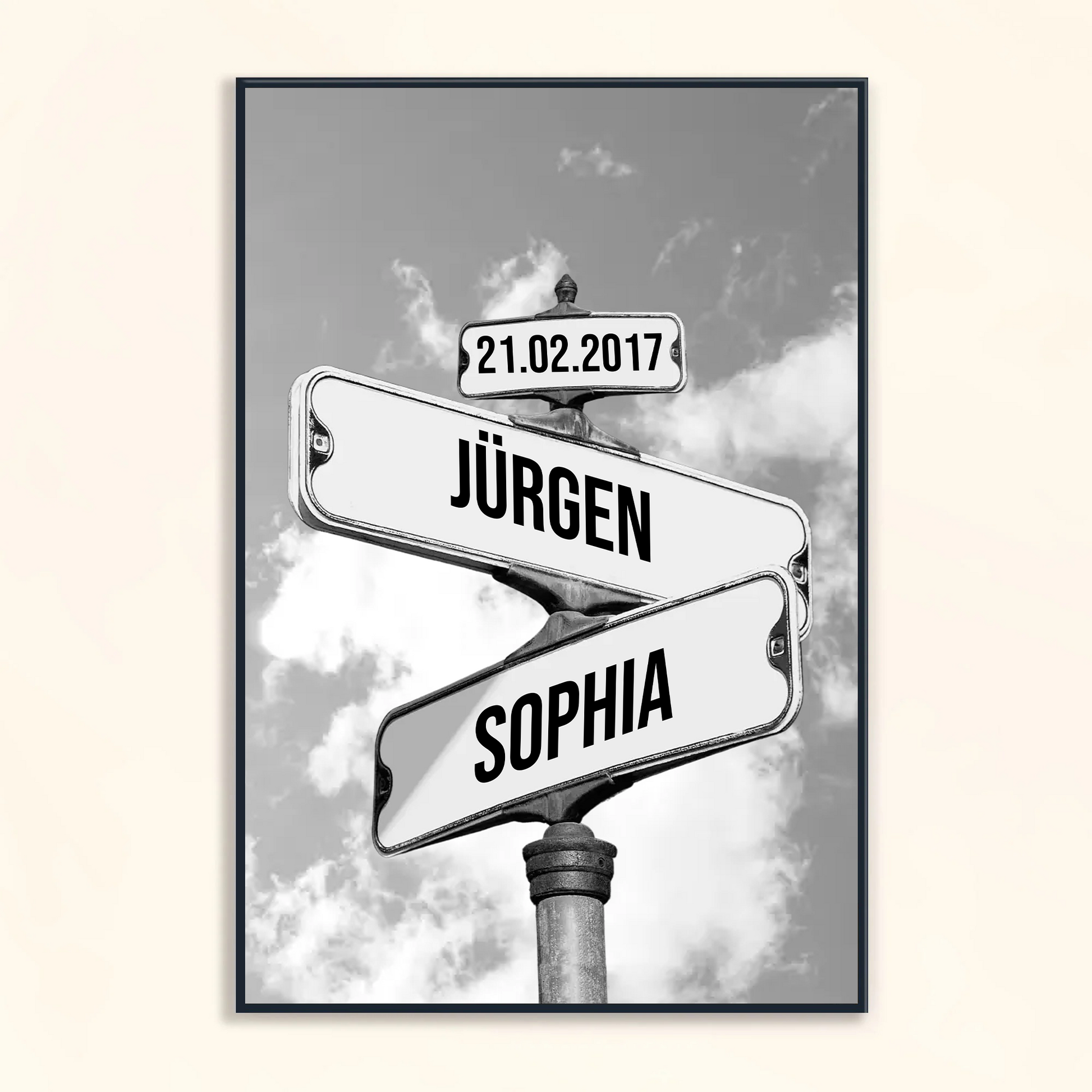 Schild für Paare - Personalisiertes Poster