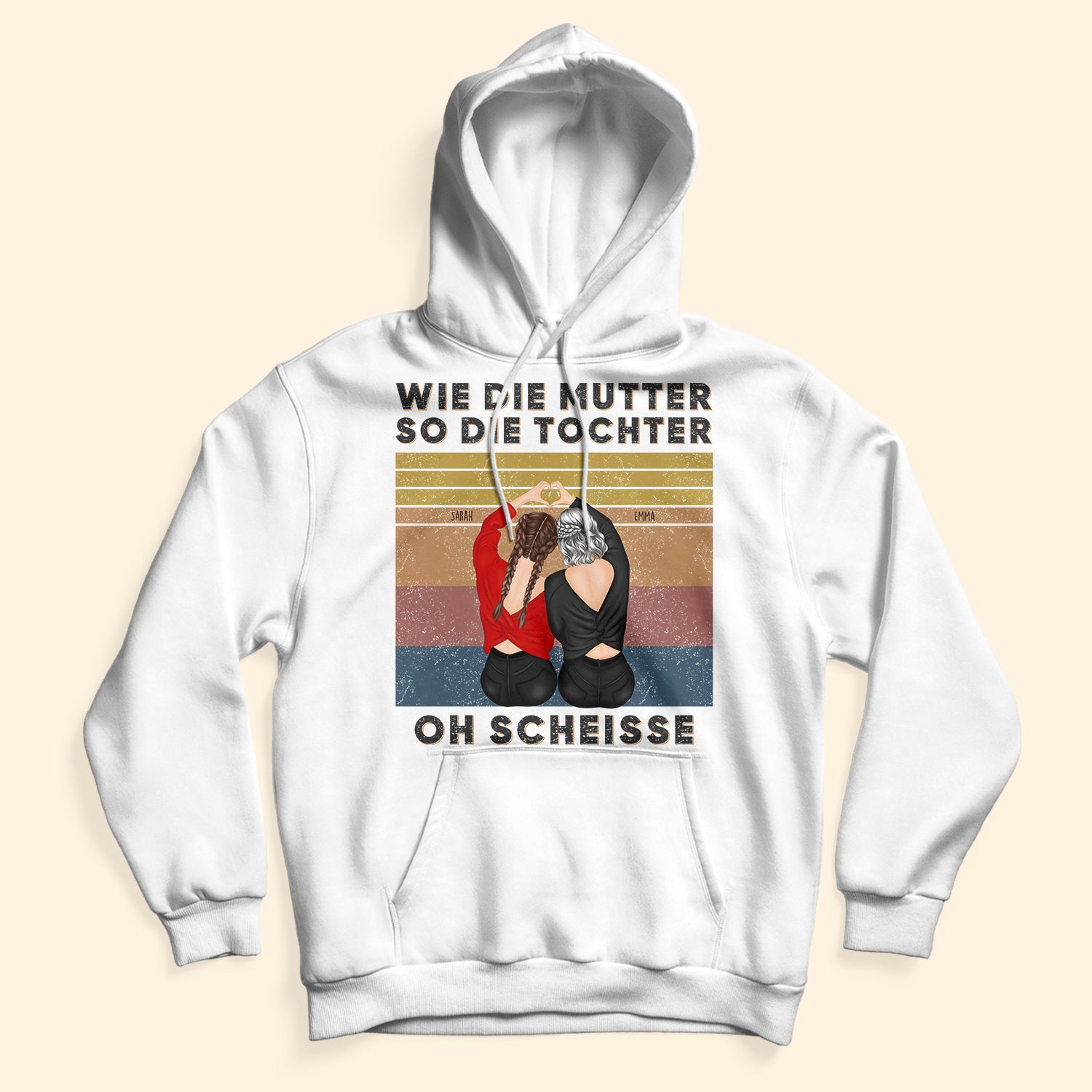 Wie Die Mutter So Die Tochter Oh Scheisse - Personalisierte Geschenke - T-shirt Für Mama