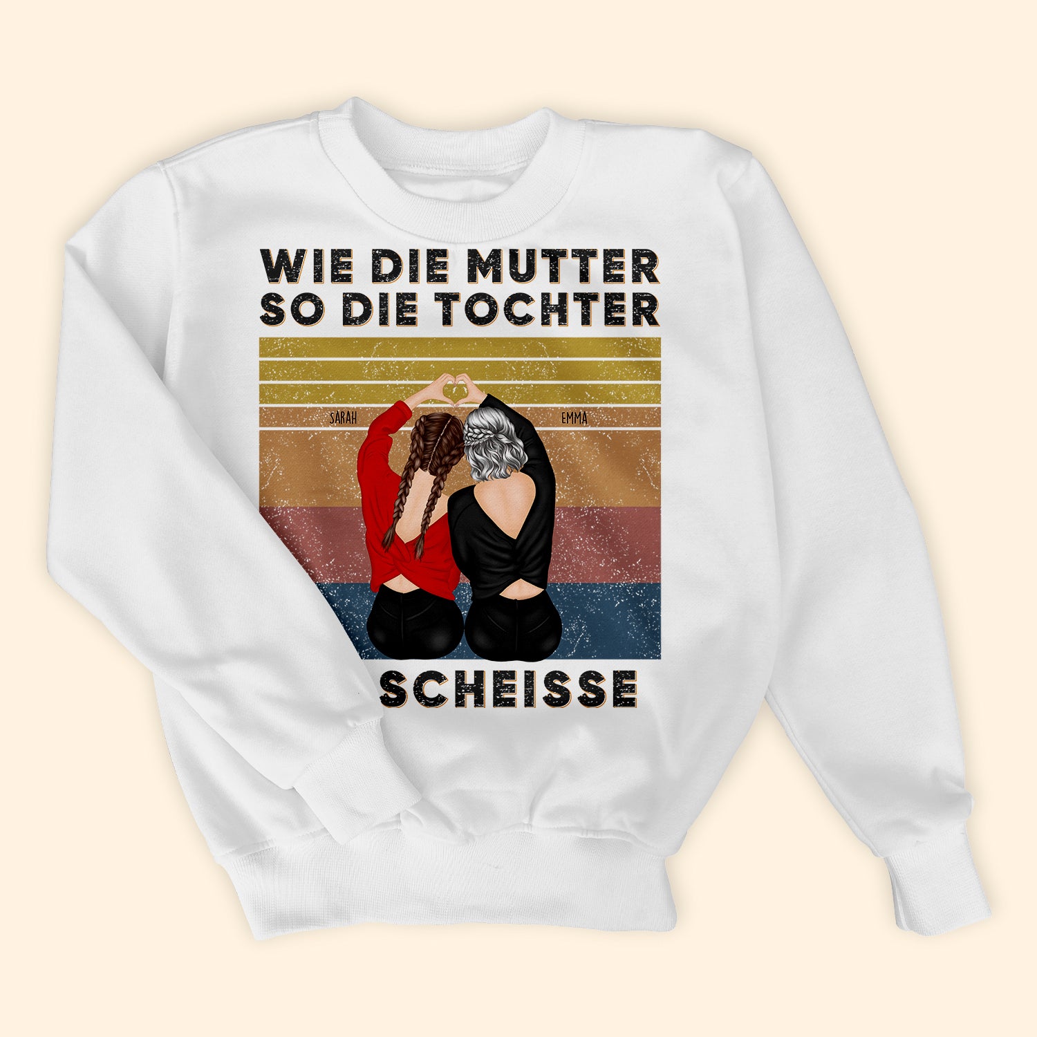 Wie Die Mutter So Die Tochter Oh Scheisse - Personalisierte Geschenke - T-shirt Für Mama