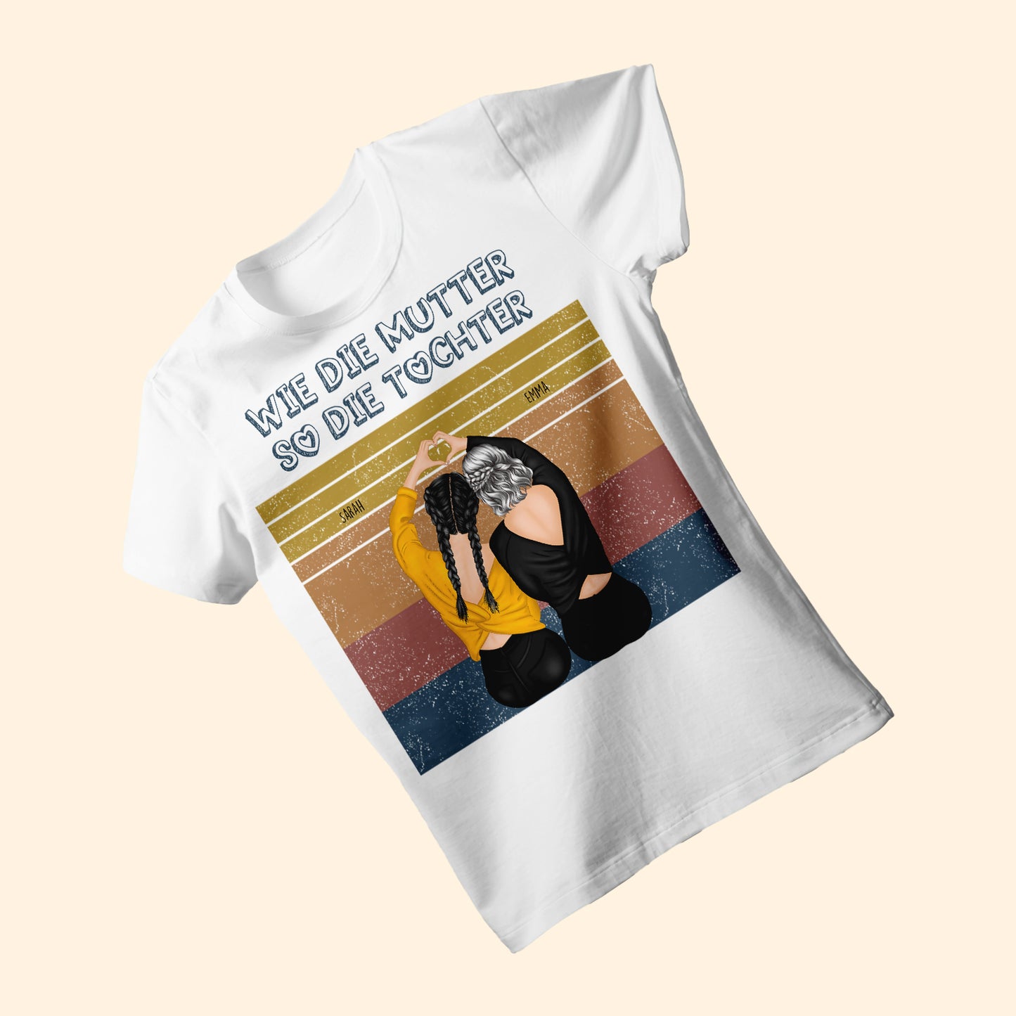 Wie Die Mutter So Die Tochter - Personalisierte Geschenke - T-shirt Für Mama - Geschenk Für Mama