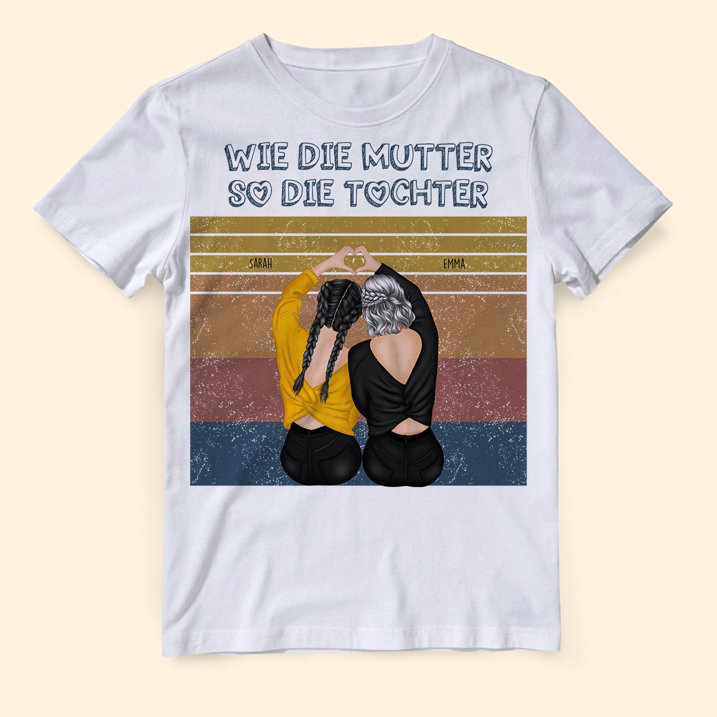 Wie Die Mutter So Die Tochter - Personalisierte Geschenke - T-shirt Für Mama - Geschenk Für Mama