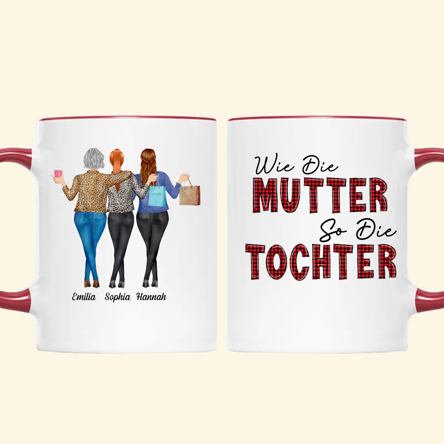 Wie Die Mutter So Die Tochter - Personalisierte Geschenke - Tasse Für Mama - Geschenk Für Mama